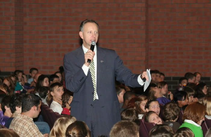 District Attorney James Murphy speaks at area high schools regarding internet safety and social media, including Facebook, MySpace and chat rooms