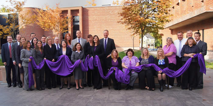 The DA’s Office Shines the Light on Domestic Violence by Turning Saratoga County Purple in October of 2012