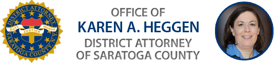 Image of Karen and Saratoga DA Logo