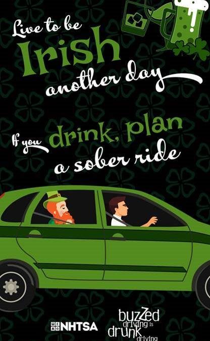 If you drink, plan a sober ride! Remember: Buzzed Driving Is Drunk Driving